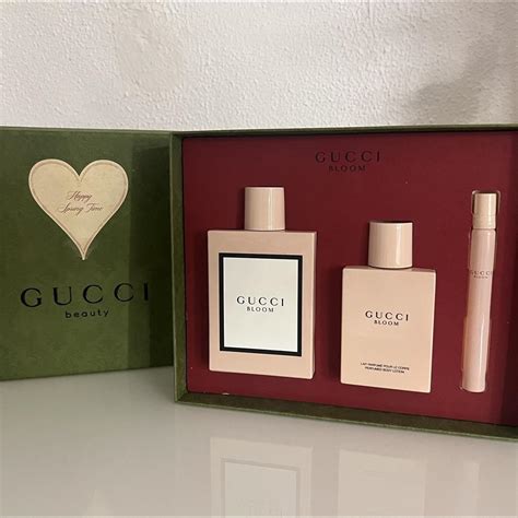 gucci 3 perfume|gucci bloom 3 piece set.